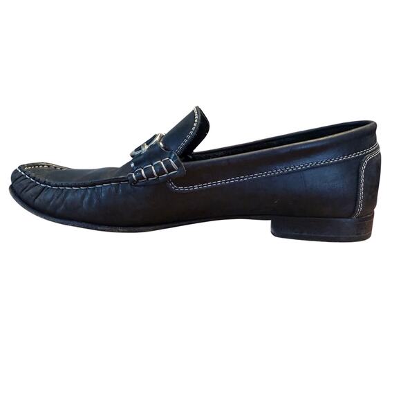 Donald J Pliner Bit Buckle Leather Loafers Men’s 11.5 Black Dress Driving Shoes main image 4